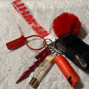 Red Self Defense Keychain
